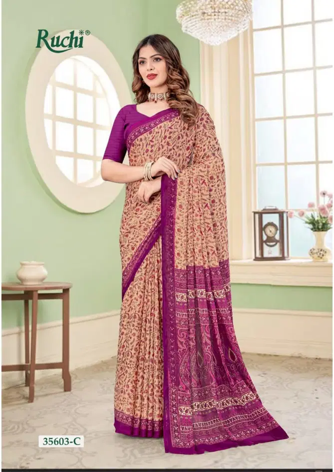 Star Chiffon Vol 166 By Ruchi Daily Wear Saree Wholesale In India